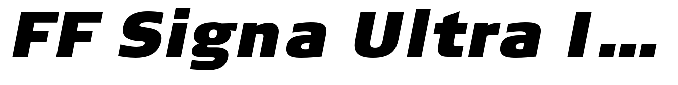 FF Signa Ultra Italic